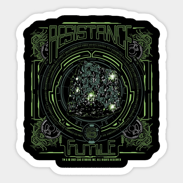 Resistance is Futile Sticker by Buzatron